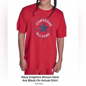 Converse Chuck Taylor Patch T Shirt Red Medium